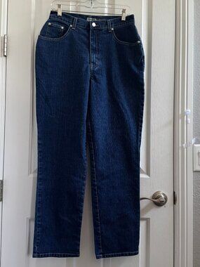 ​St. John's Bay Straight Leg Jeans Dark Wash Blue Comfort Stretch Size 12